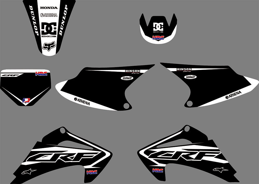 graphics kit HONDA CRF 150-230 TRAIL 2003-2007 B&W