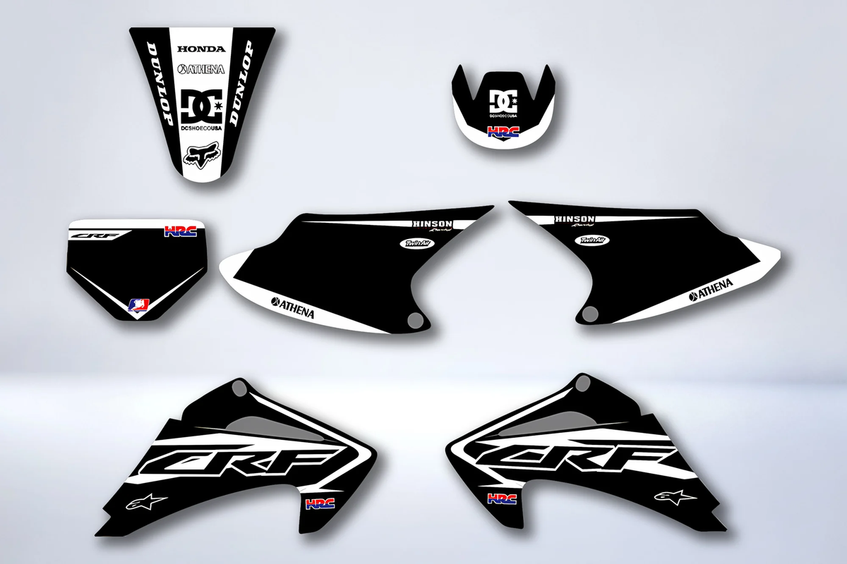 Graphics kit HONDA CRF 150-230 TRAIL 2003-2007 B&W