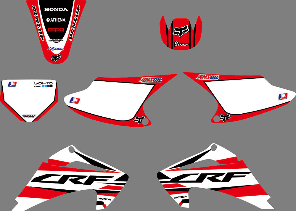 graphics kit HONDA CRF 150-230 TRAIL 2003-2007 RED WHITE