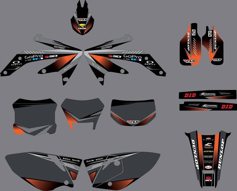 Dekor-Kit HONDA CRF 250 2004-2009 SCHWARZ