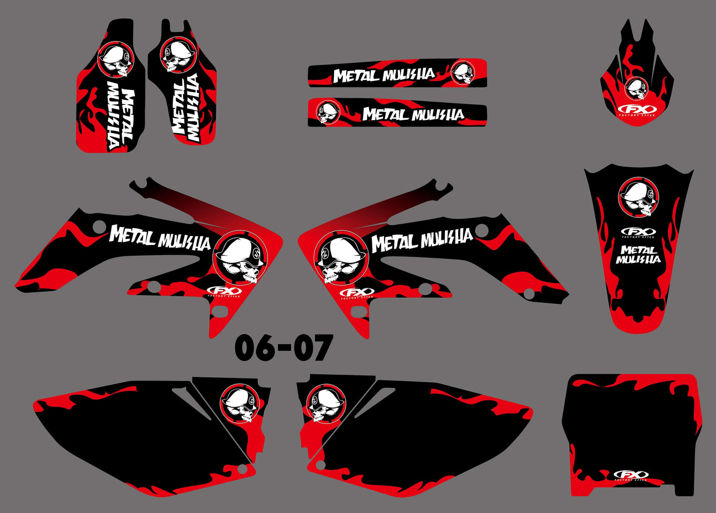 Kit déco HONDA CRF 250 2004-2009 - METAL MULISHA