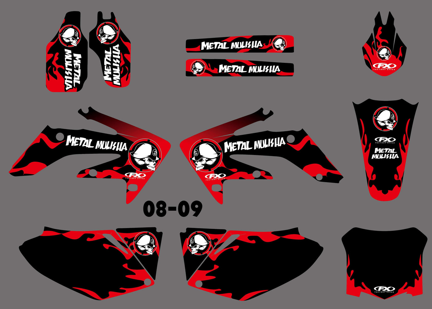 Kit déco HONDA CRF 250 2004-2009 - METAL MULISHA