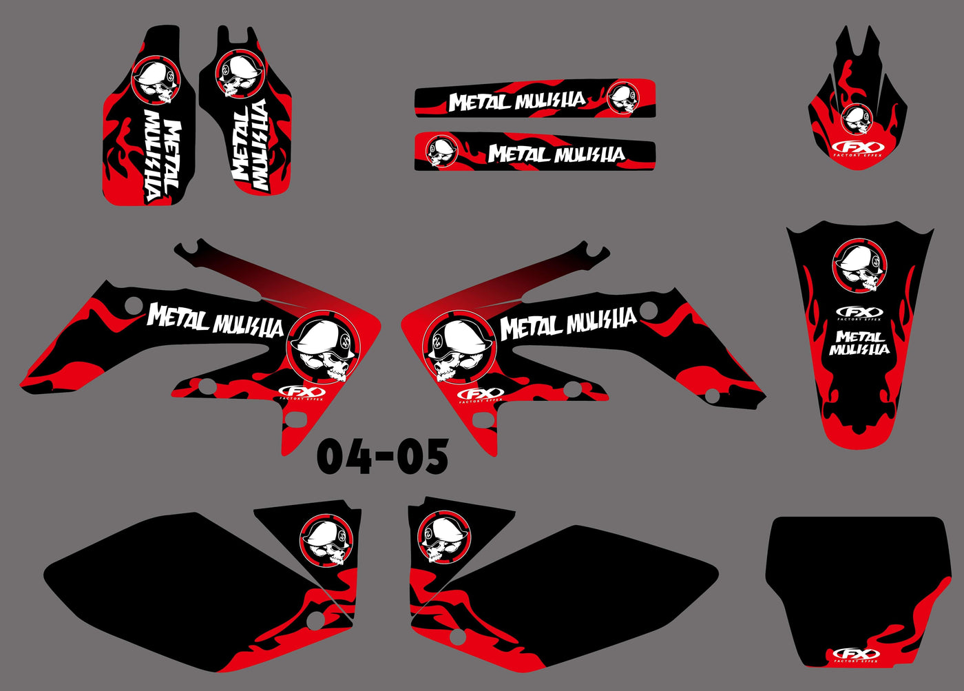 Kit déco HONDA CRF 250 2004-2009 - METAL MULISHA
