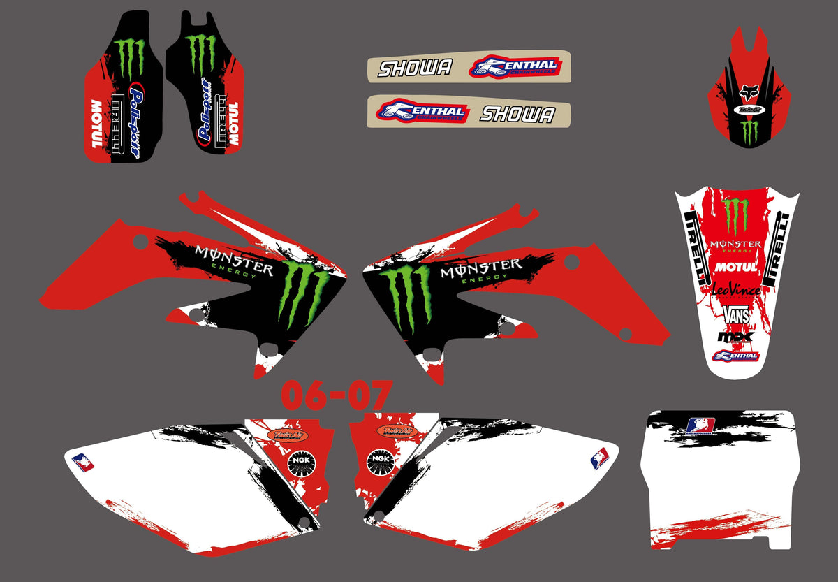 Kit déco HONDA CRF 250 2004-2009 MONSTER