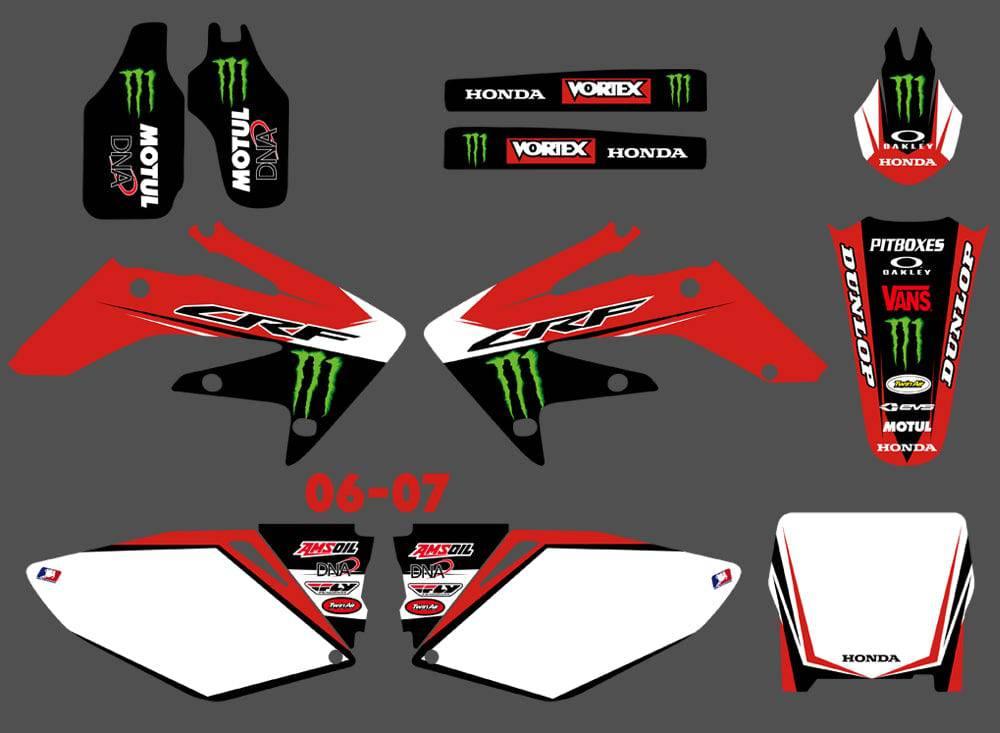Kit déco HONDA CRF 250 2004-2009 RED MONSTER