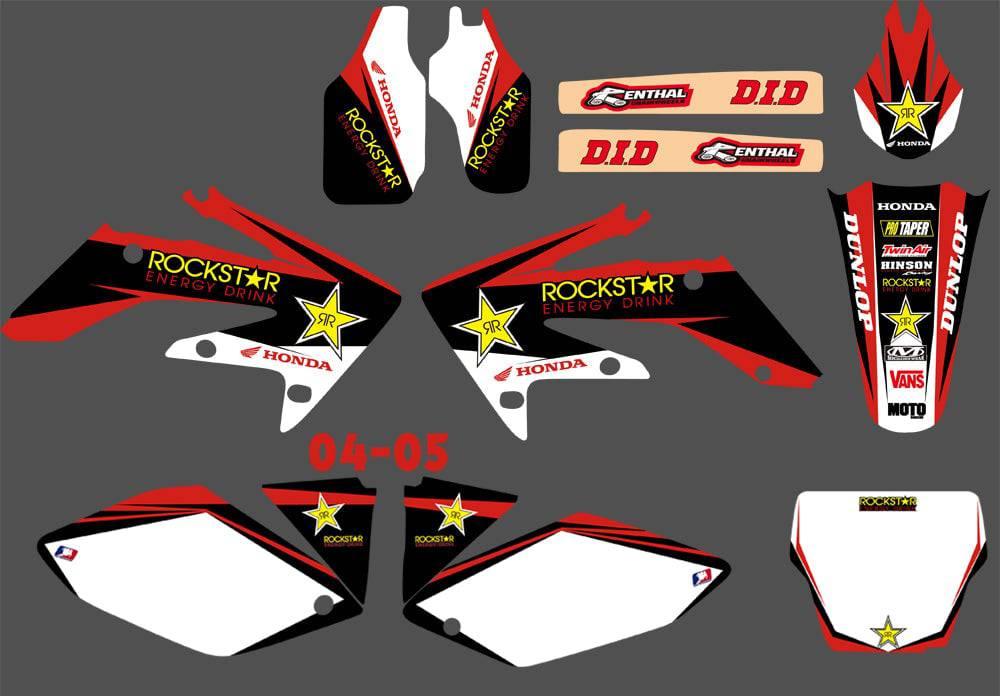 Kit déco HONDA CRF 250 2004-2009 ROCKSTAR RED