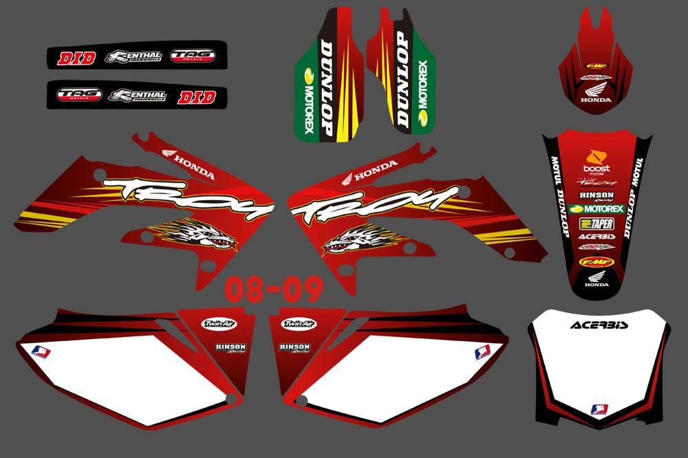 Kit déco HONDA CRF 250 2004-2009 TROY