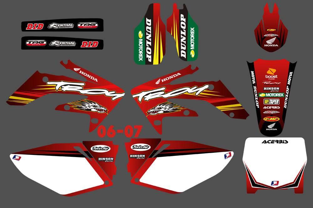 Kit déco HONDA CRF 250 2004-2009 TROY