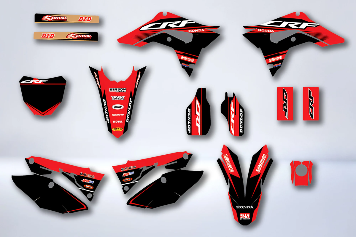 Graphics kit HONDA CRF 450 2017-2020 CRF 250 2018-2021 - BLACK