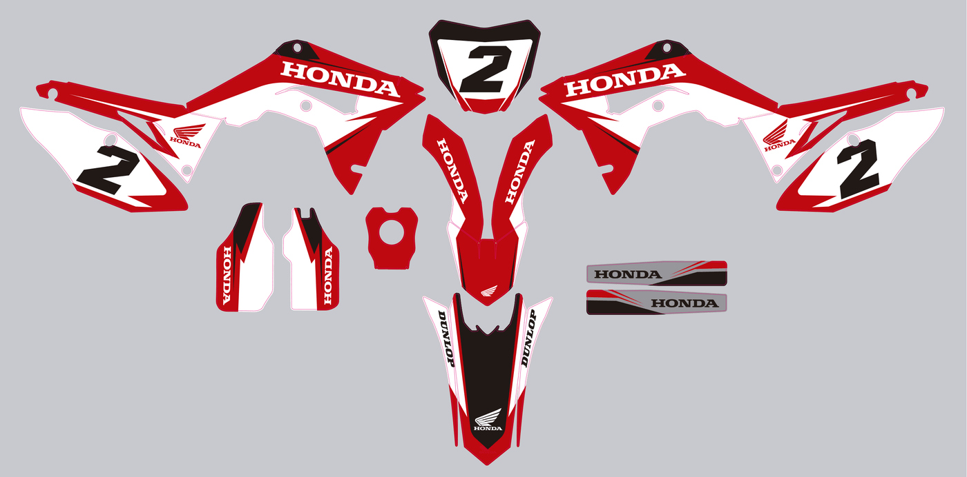Kit déco HONDA CRF 450 2017-2020 CRF 250 2018-2021 - ORIGINE