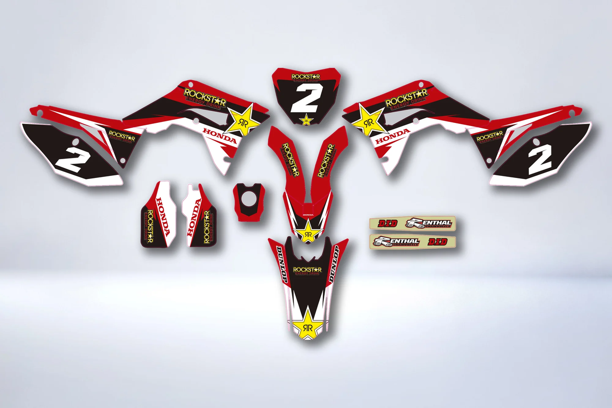 Kit déco HONDA CRF 450 2017-2020 CRF 250 2018-2021 ROCKSTAR