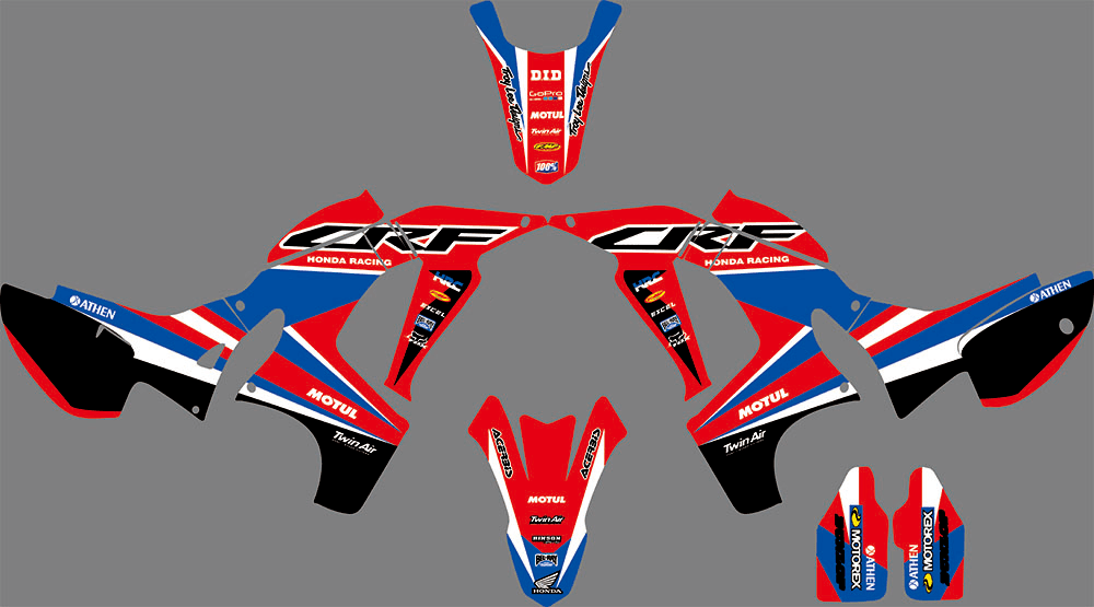 kit gráfico ROJO AZUL - HONDA CRF 250 RALLY 2017-2020