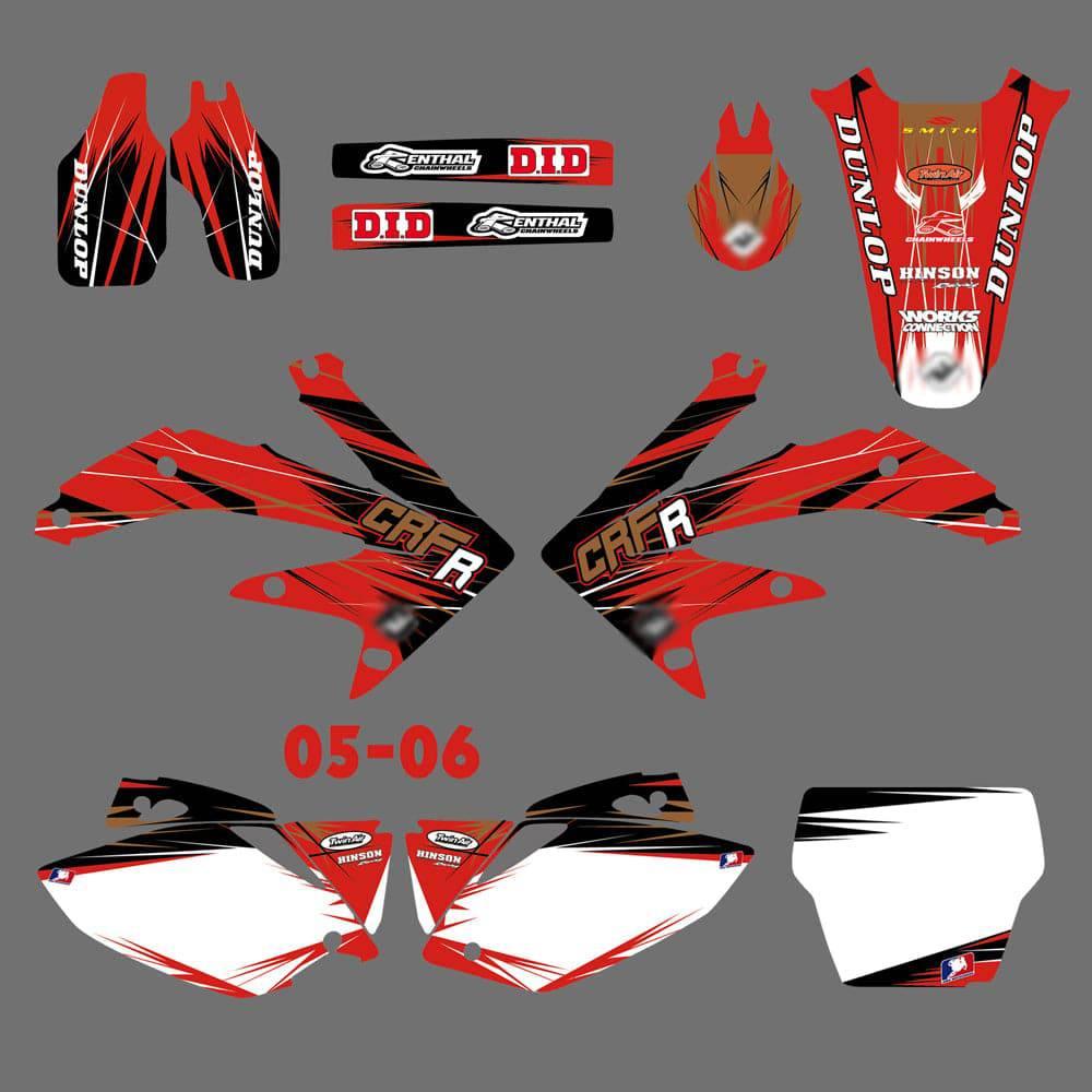 Kit Déco HONDA CRF 450 2005-2008 FACTORY RED