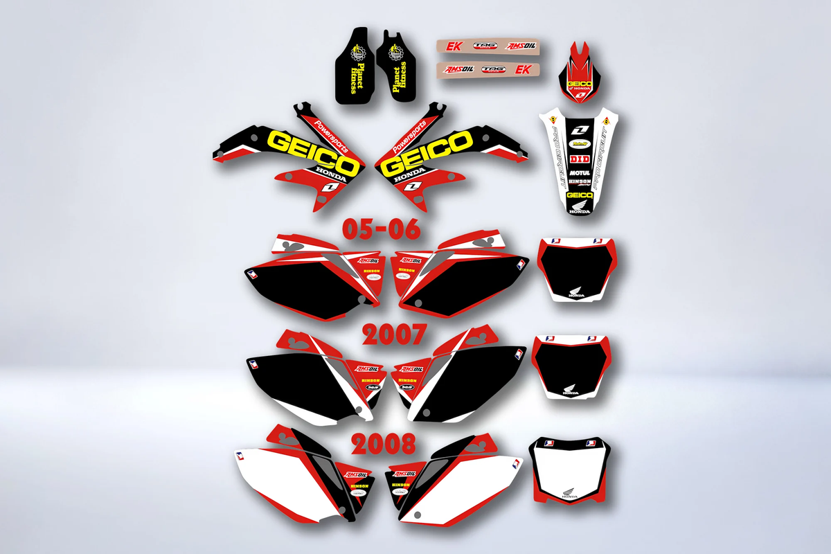 Graphics kit HONDA CRF 450 2005-2008 GEICO #2