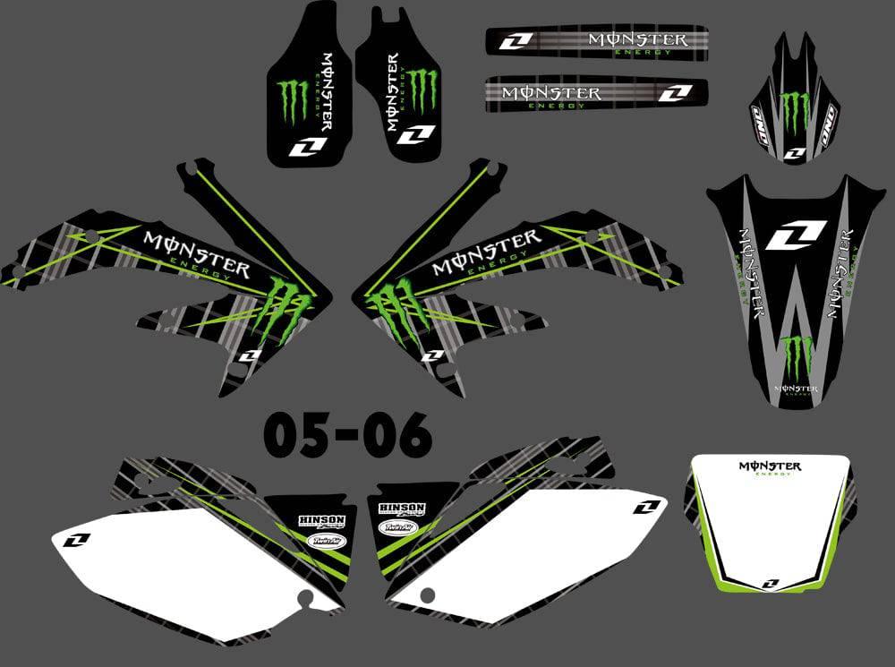 kit gráfico HONDA CRF 450 2005-2008 GREEN MONSTER