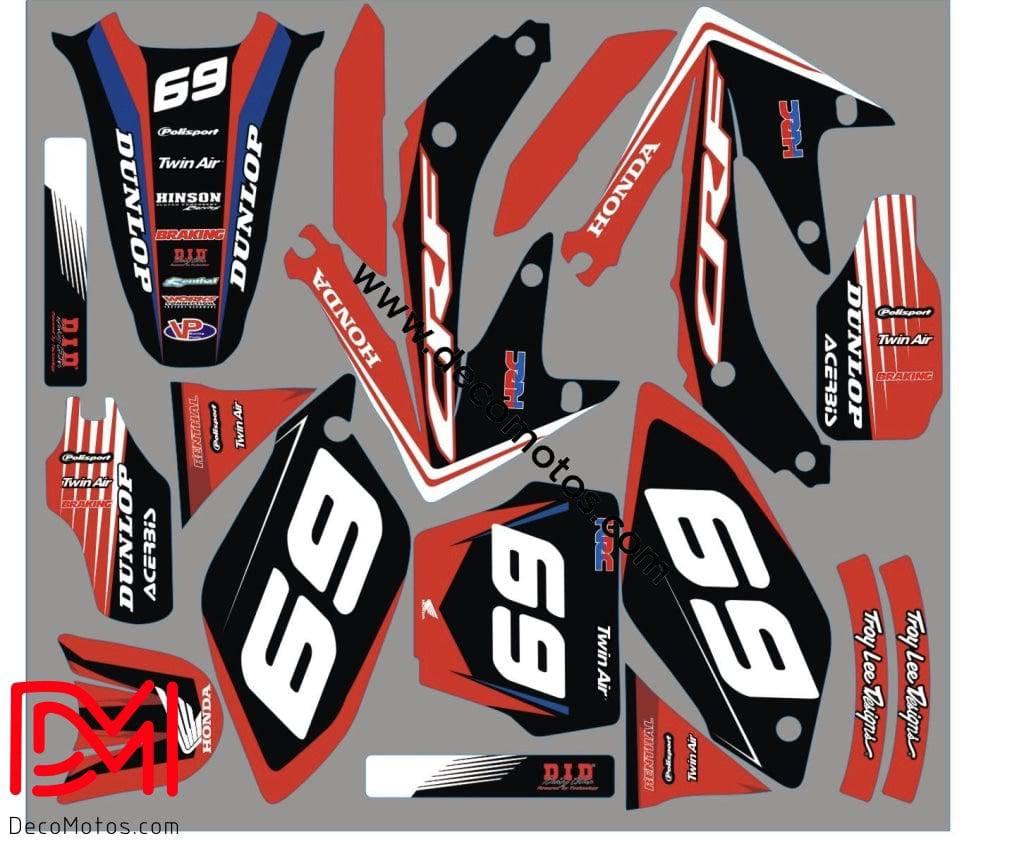 Kit Déco HONDA CRF 450 2005-2008 RED