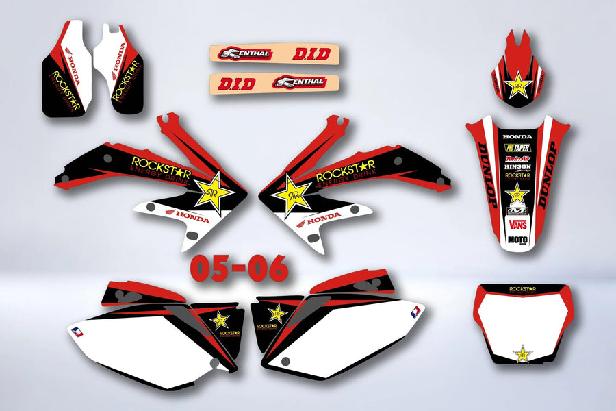 Kit Déco HONDA CRF 450 2005-2008 - ROCKSTAR RED