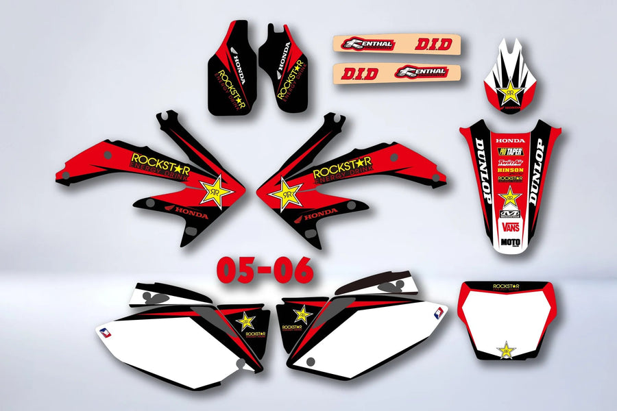 Kit Déco HONDA CRF 450 2005-2008 ROCKSTAR RED #2