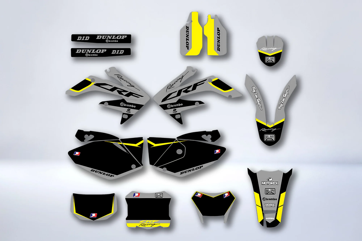 Graphics kit HONDA CRF250X 2004-2016 - GREY YELLOW