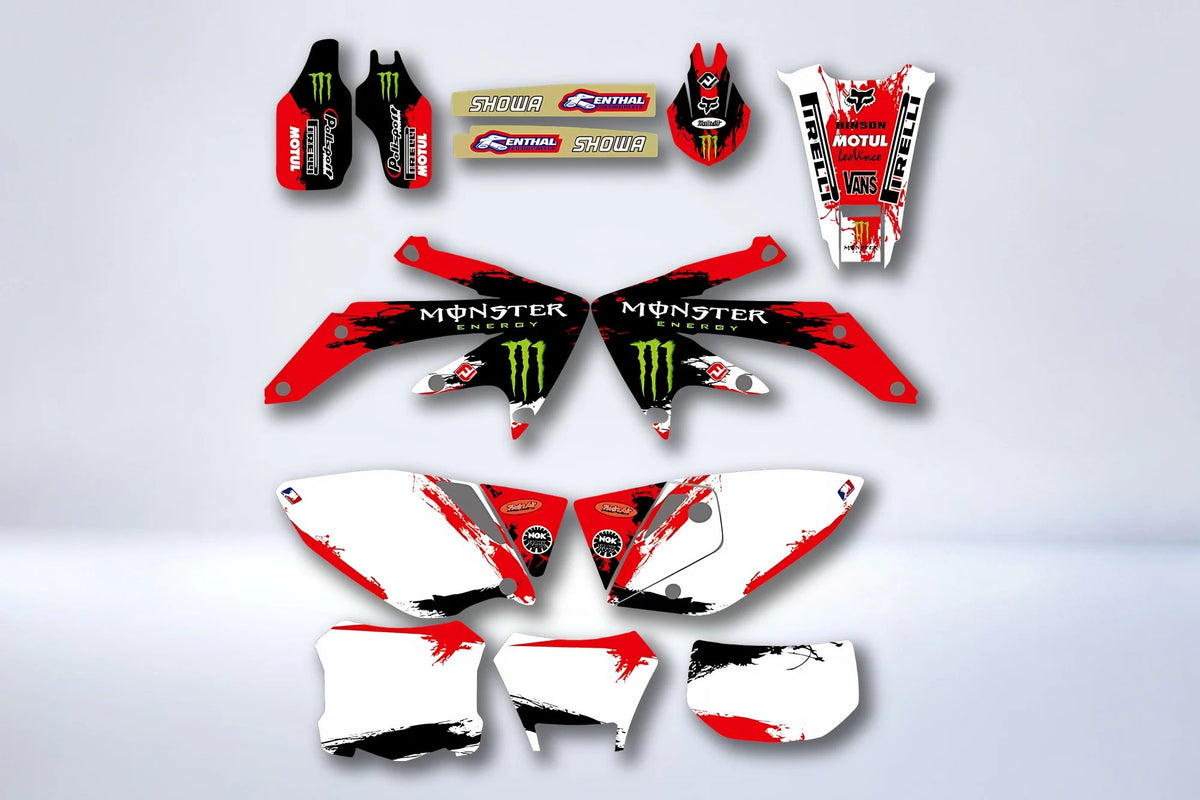 Kit grafiche HONDA CRF450X 2004-2016 MONSTER ROSSO