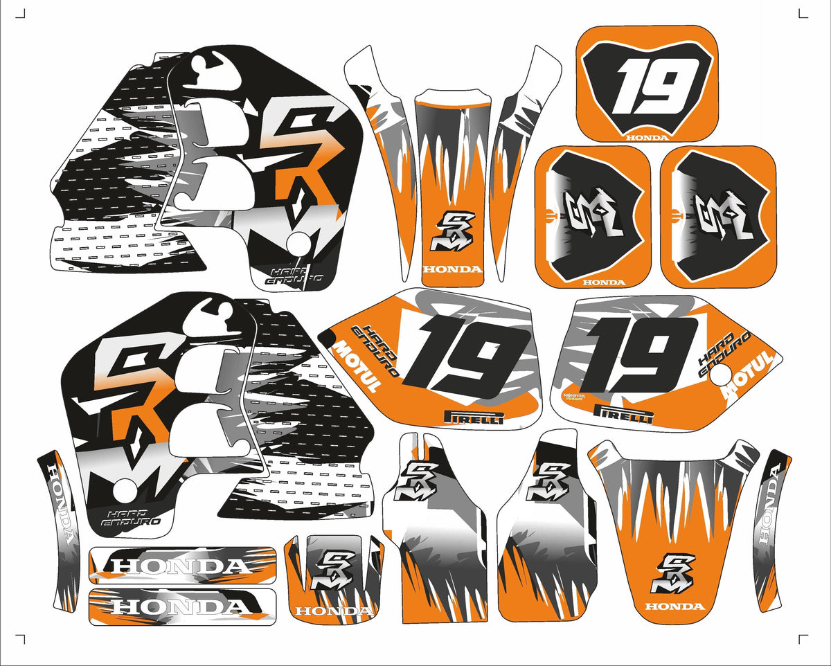 graphics kit HONDA CRM 1995 ORANGE