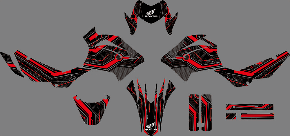 kit gráfico HONDA XR 150 L ROJO