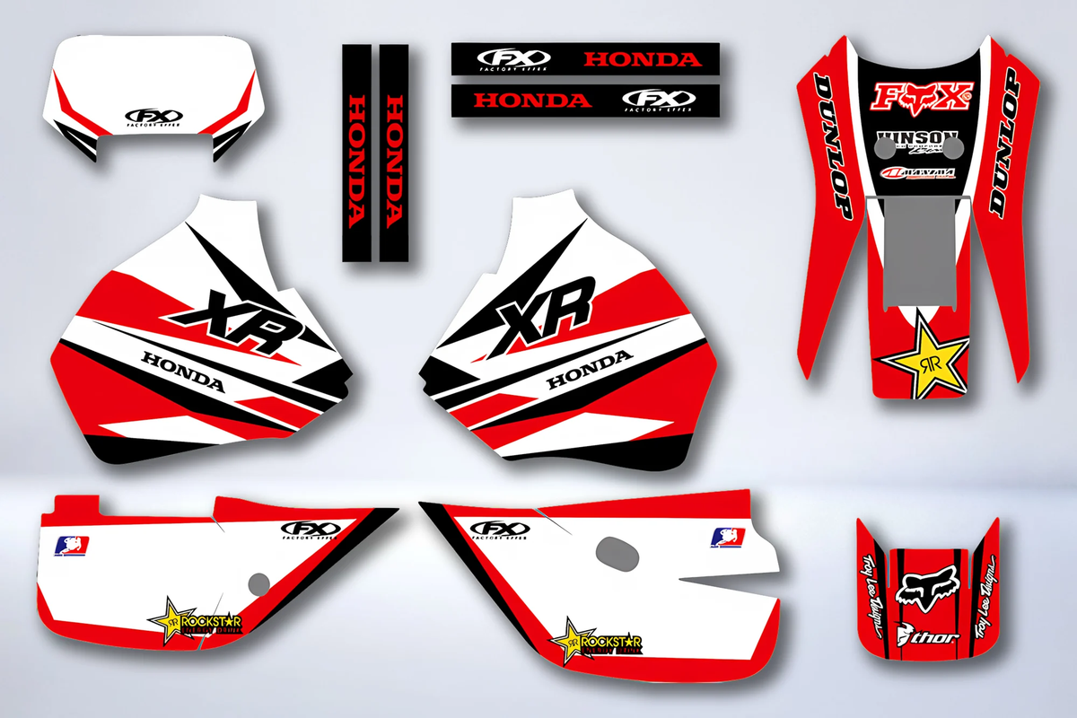 Kit déco HONDA XR 650 L 2015-2020 RED WHITE