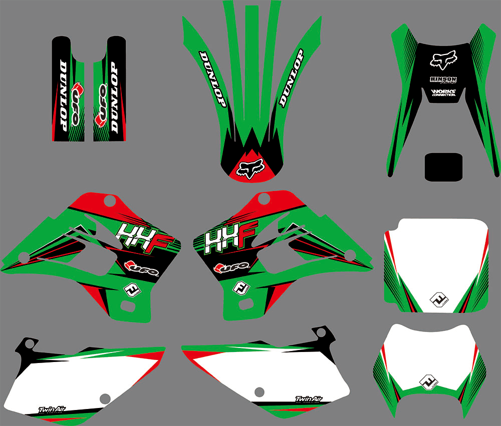 Kit déco KAWASAKI KDX 200-220 1995-2005 HHF
