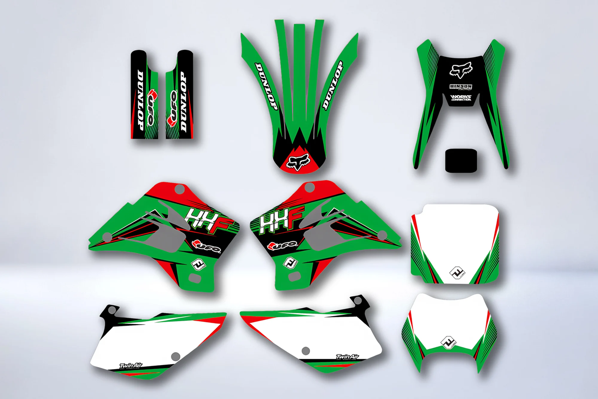 Kit de adhesivos KAWASAKI KDX 200-220 1995-2005 HHF