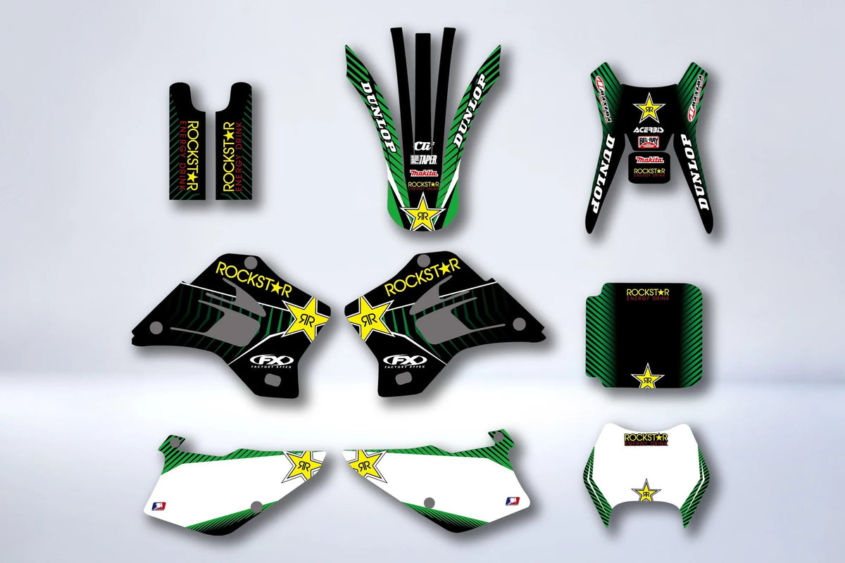 Kit de adhesivos KAWASAKI KDX 200-220 1995-2005 ROCKSTAR