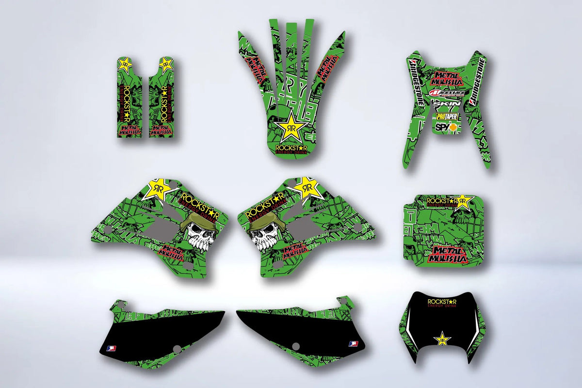 Kit de adhesivos KAWASAKI KDX 200-220 1995-2005 ROCKSTAR #3