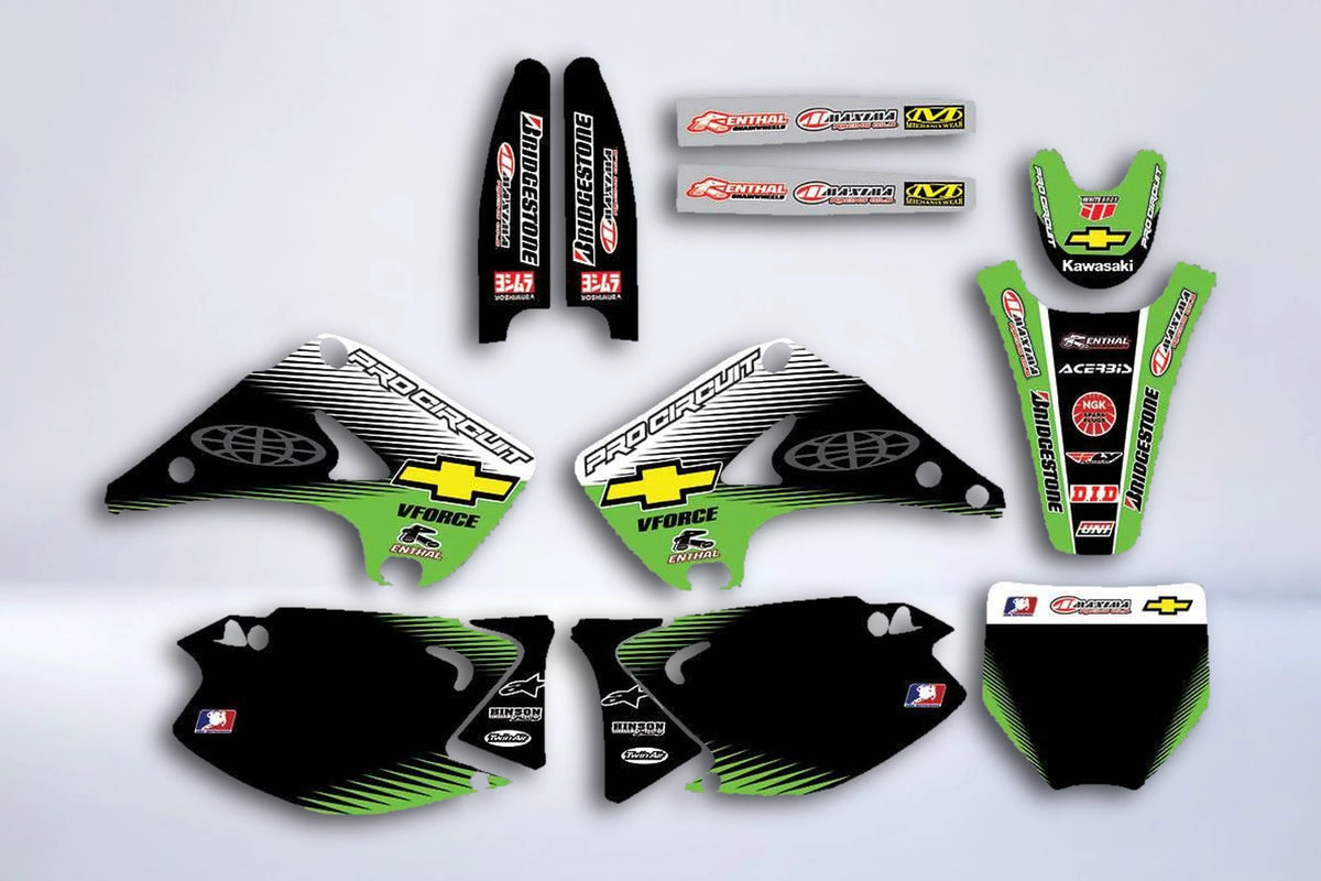Graphics kit KAWASAKI KX 125-250 2003-2012 - CHEVROLET