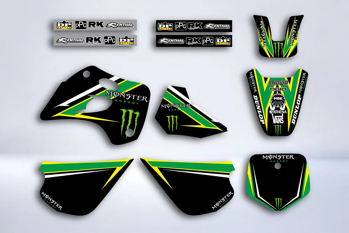 Kit Déco KAWASAKI KX 80 1994-1997 - MONSTER YELLOW