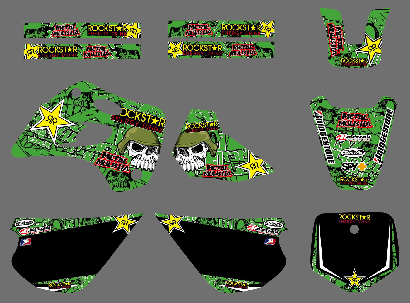 graphics kit KAWASAKI KX 80 1994-1997 - ROCKSTAR