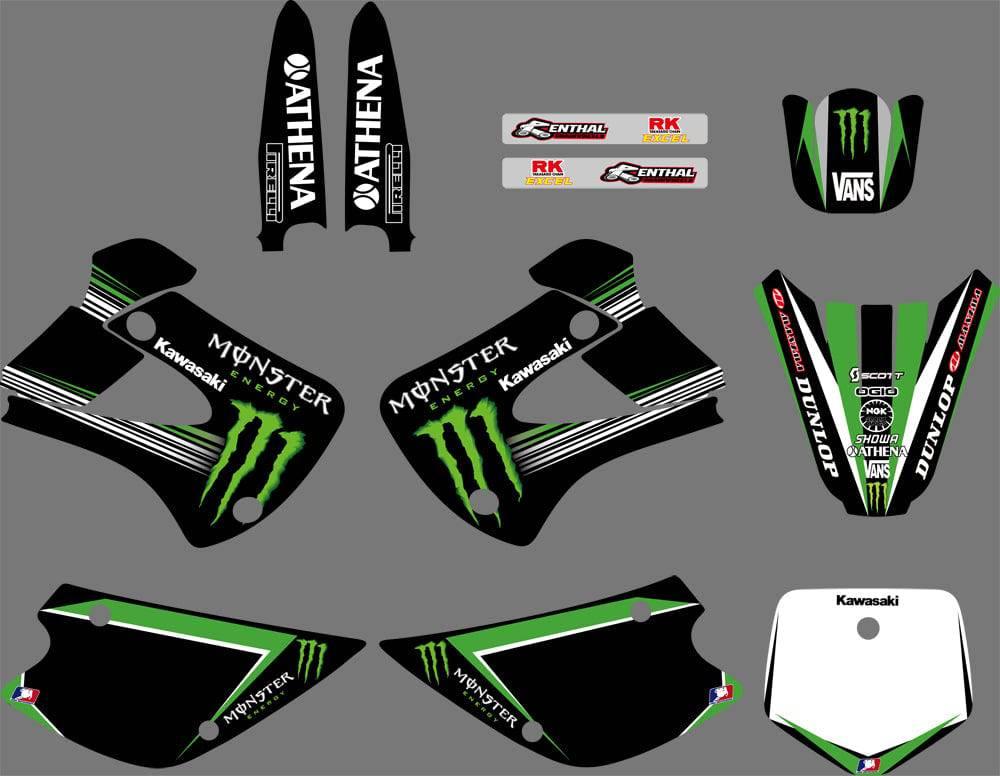 graphics kit KAWASAKI KX 85-100 1998-2013 - GREEN MONSTER #2