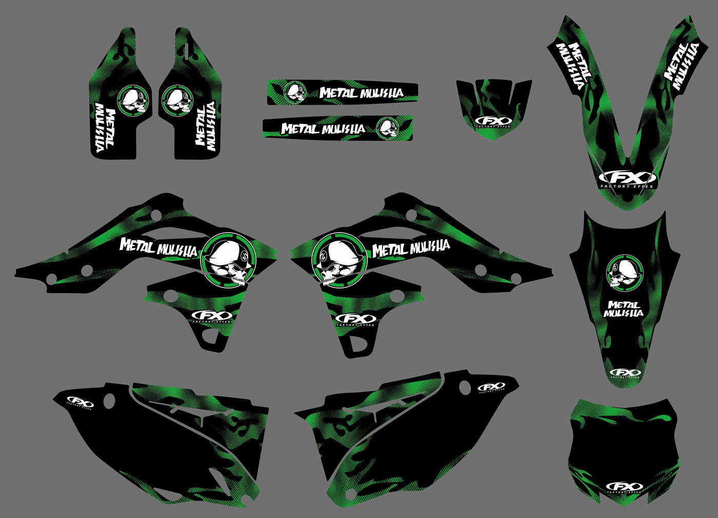 Kit Déco KAWASAKI KXF 250 2013-2016 METAL MULISHA
