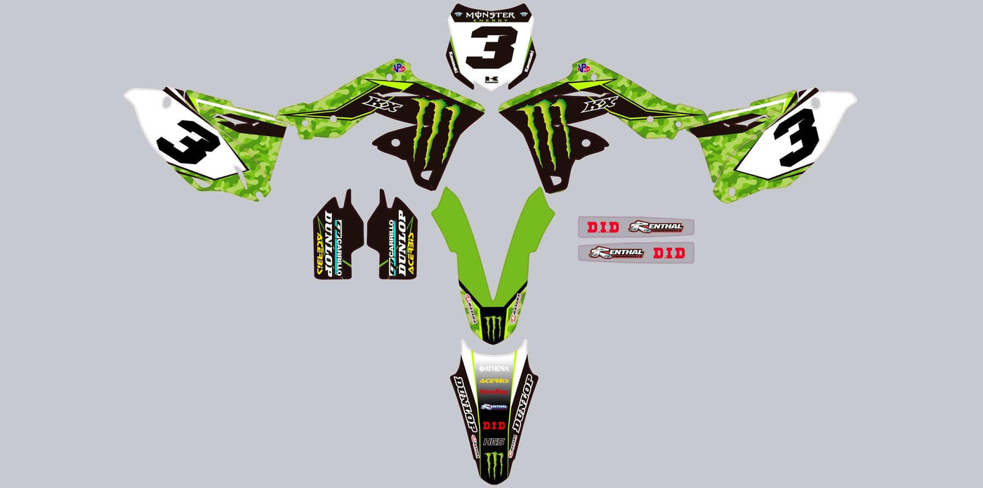 Kit Déco KAWASAKI KXF 250 2013-2016 MONSTER #99