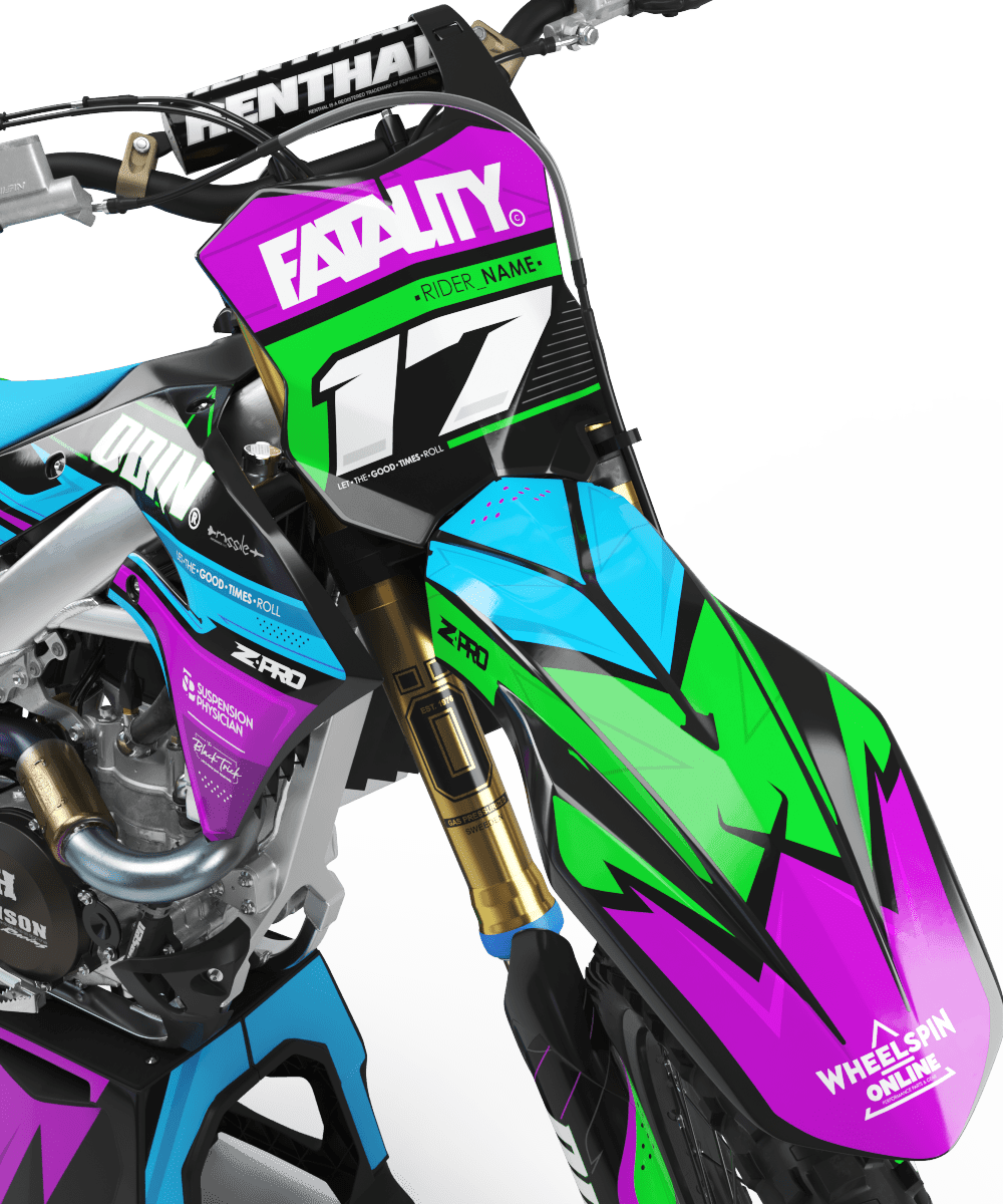 Kit Déco Kawasaki KXF 250 2021-2024 & KXF 450 2019-2023 - COLORFUL