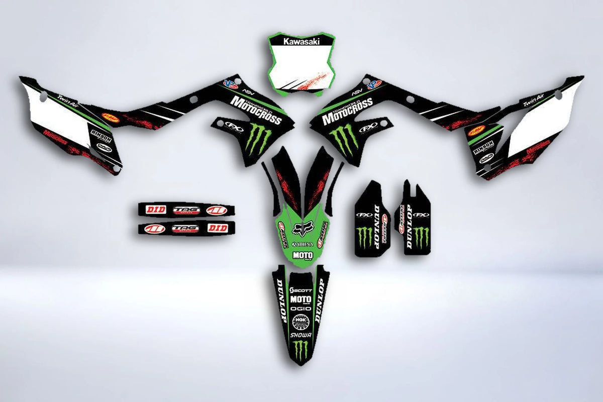 kit gráfico Kawasaki KXF 250 2021-2024 & KXF 450 2019-2023 MONSTER