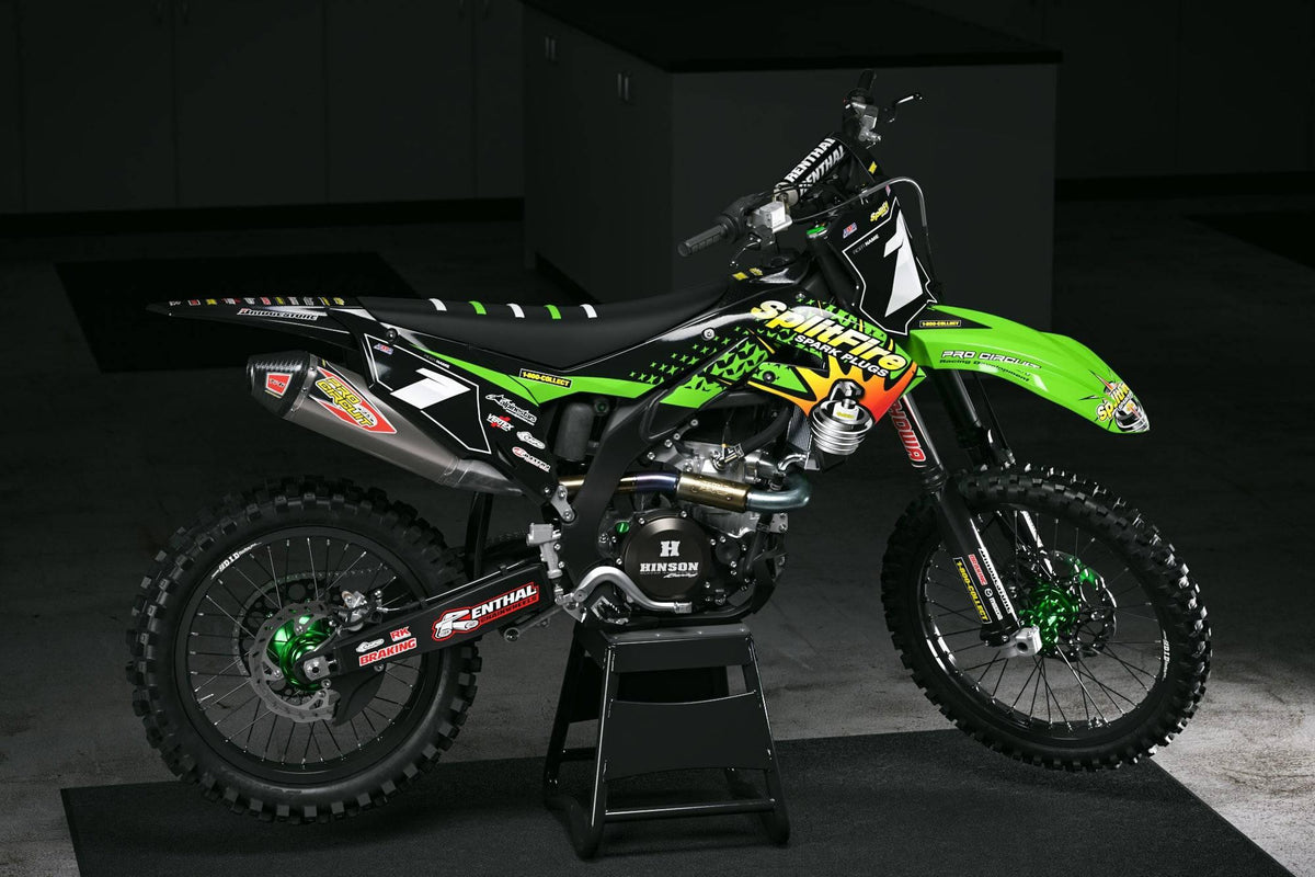Dekorationssatz Kawasaki KXF 250 2021-2024 & KXF 450 2019-2023 - SPLITFIRE
