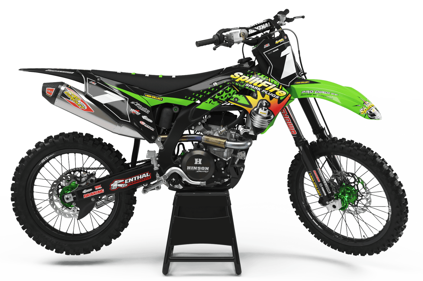 Kit Déco Kawasaki KXF 250 2021-2024 & KXF 450 2019-2023 - SPLITFIRE