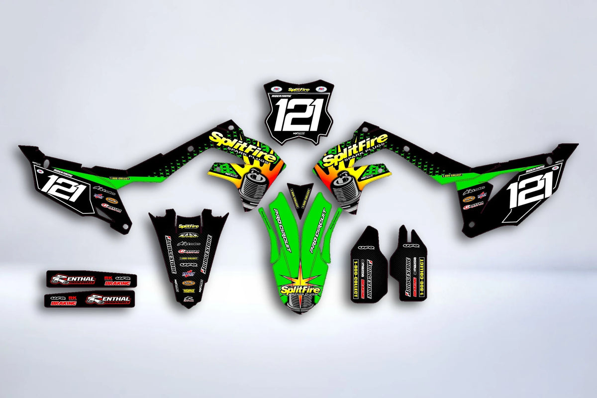 Dekor-Kit Kawasaki KXF 250 2021-2024 & KXF 450 2019-2023 - Torvex