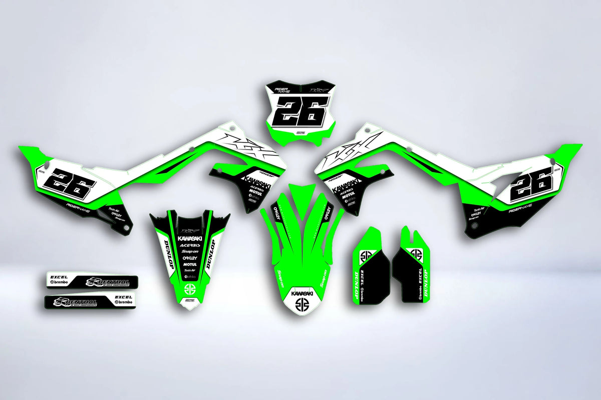 Kit Déco Kawasaki KXF 250 2021-2024 & KXF 450 2019-2023 - VORTIX