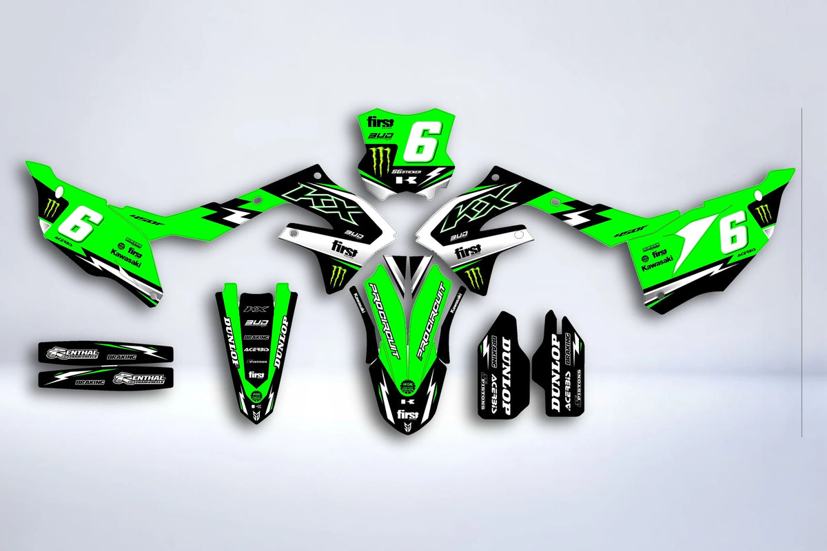 Kit Déco Kawasaki KXF 250 2021-2024 & KXF 450 2019-2023 - Vyxion