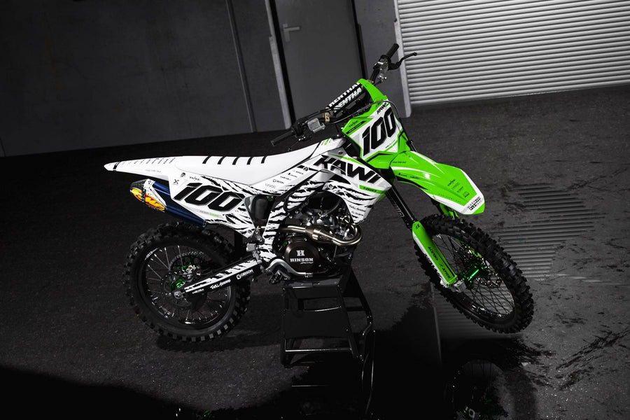 Kit grafiche Kawasaki KXF 250 2021-2024 & KXF 450 2019-2023 - ZEBRA V2