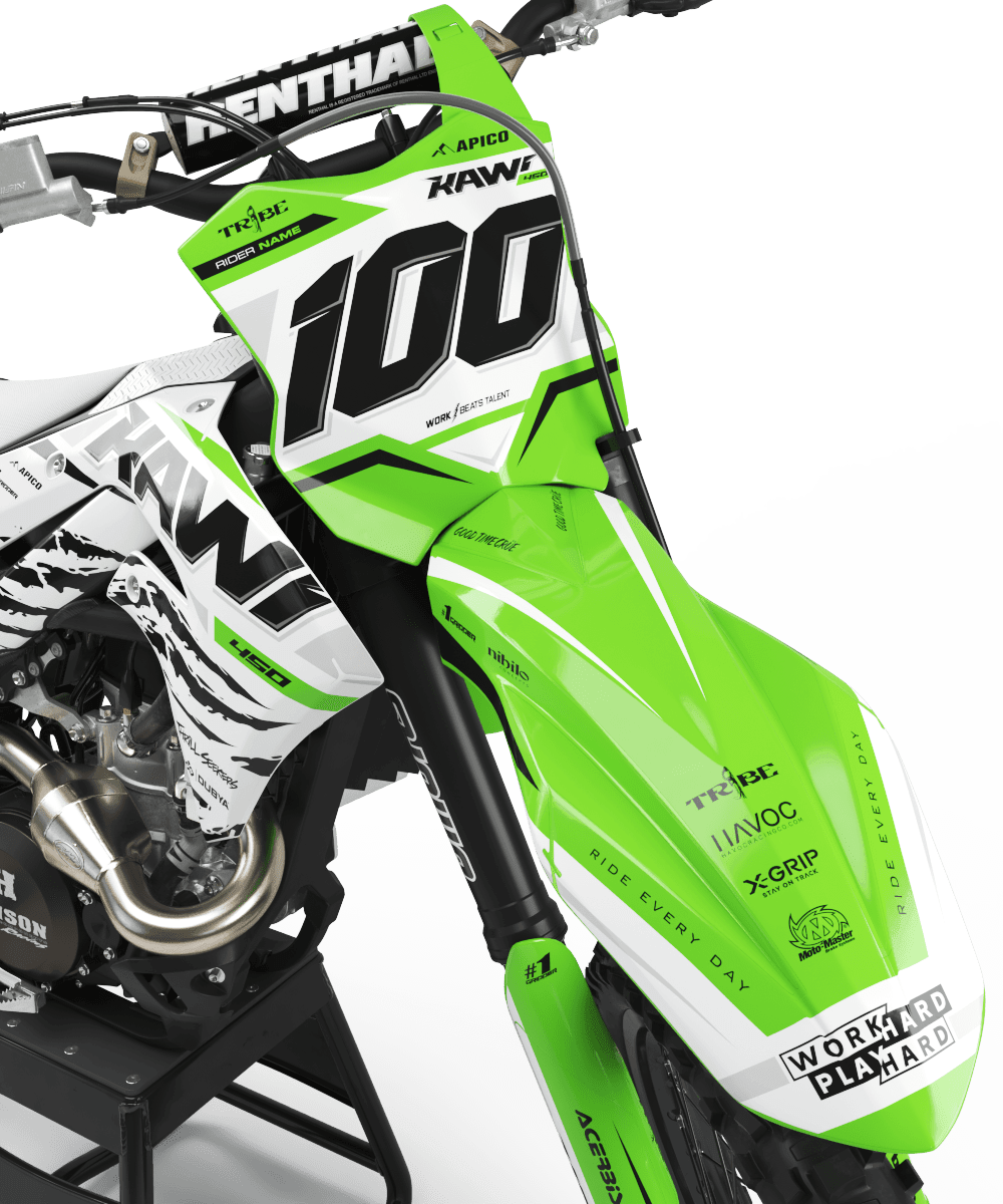 Kit Déco Kawasaki KXF 250 2021-2024 & KXF 450 2019-2023 - ZEBRA V2