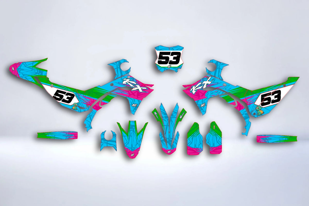 kit grafiche KAWASAKI KXF 250 2025 & KXF 450 2024-2025 - DRAVOX