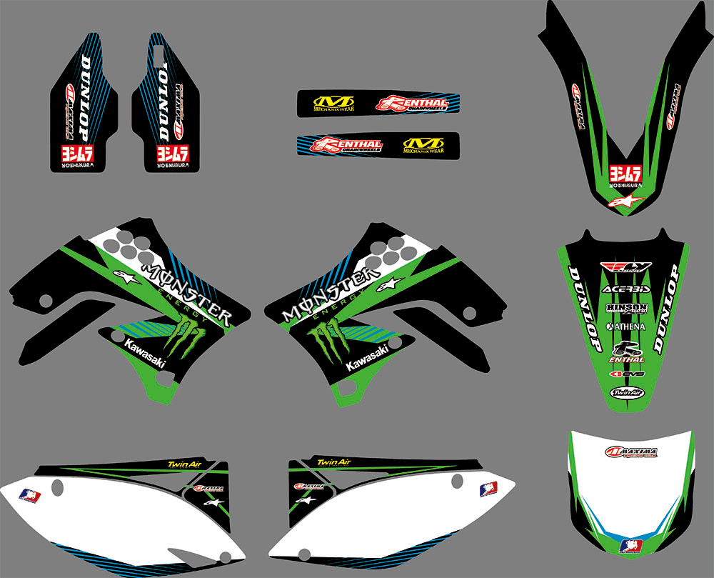 Kit Déco KAWASAKI KXF 450 2009-2011 MONSTER #6