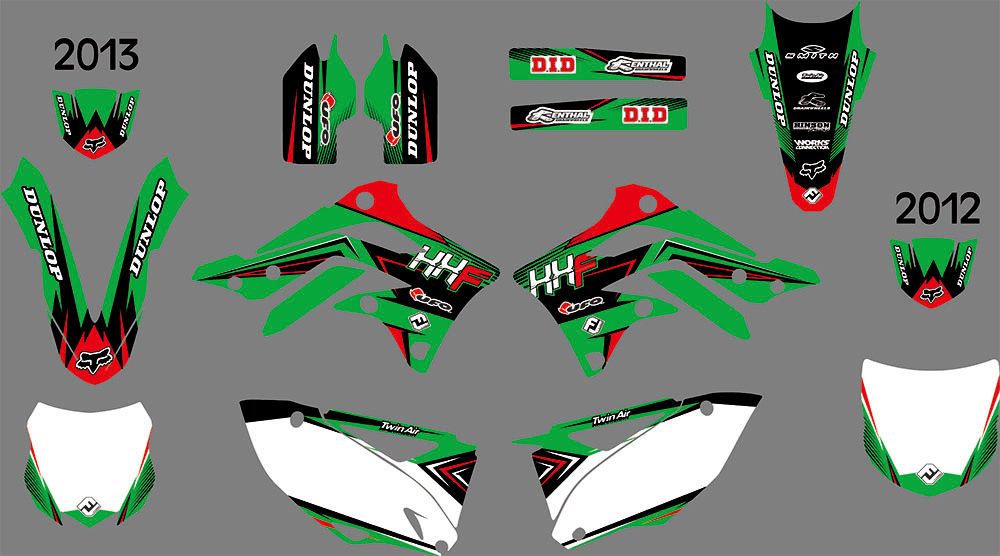 Kit Déco KAWASAKI KXF 450 2012-2013 HHF