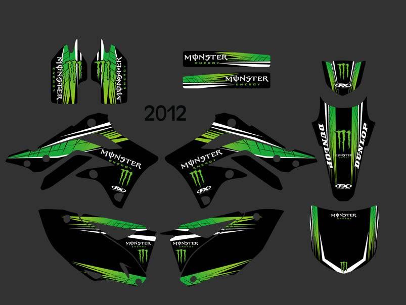 Kit de decoración KAWASAKI KXF 450 2012-2013 - MONSTER #1